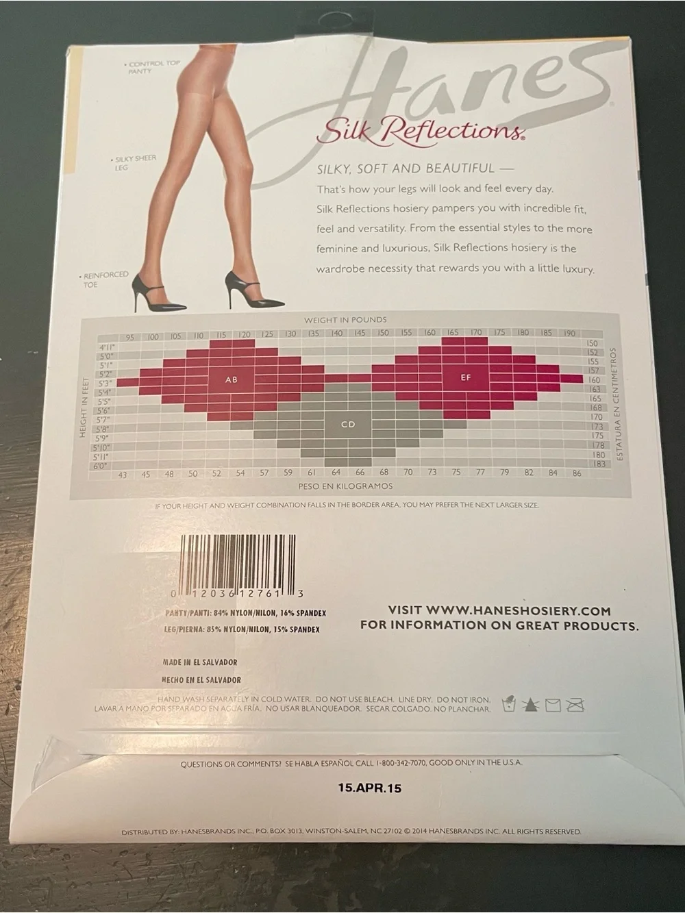 Hanes Silky Sheer Hosiery - Nude size CD little color medium pantyhose